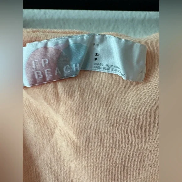 FP Beach Oversized Peachy Pink Aurora Ruffle Mini Dress Small - Picture 2 of 6